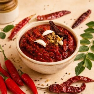 Red Chilli Pickle (ఎర్ర మిరపకాయ పచ్చడి)